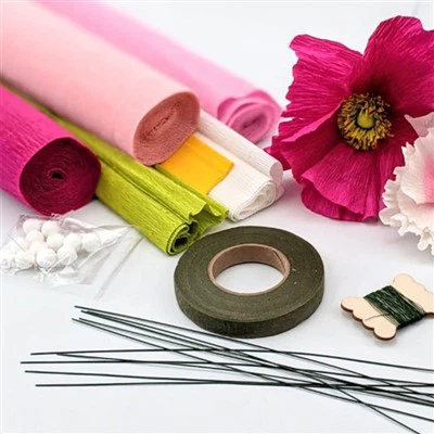 Crepe Paper Flower Diy Kits